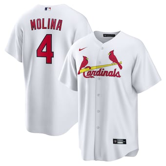 mens nike yadier molina white st louis cardinals home replic